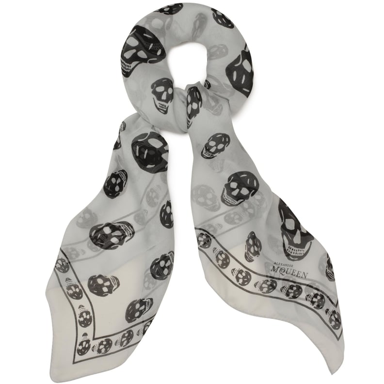 Alexander McQueen Silk Chiffon Skull Scarf