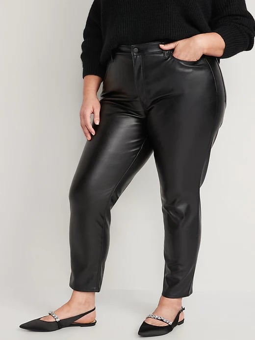 Old Navy High-Waisted O.G. Straight Faux-Leather Ankle Pants