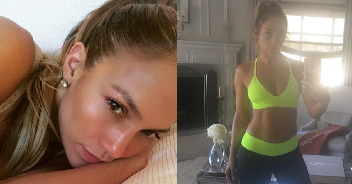 jennifer lopez makeup free selfie