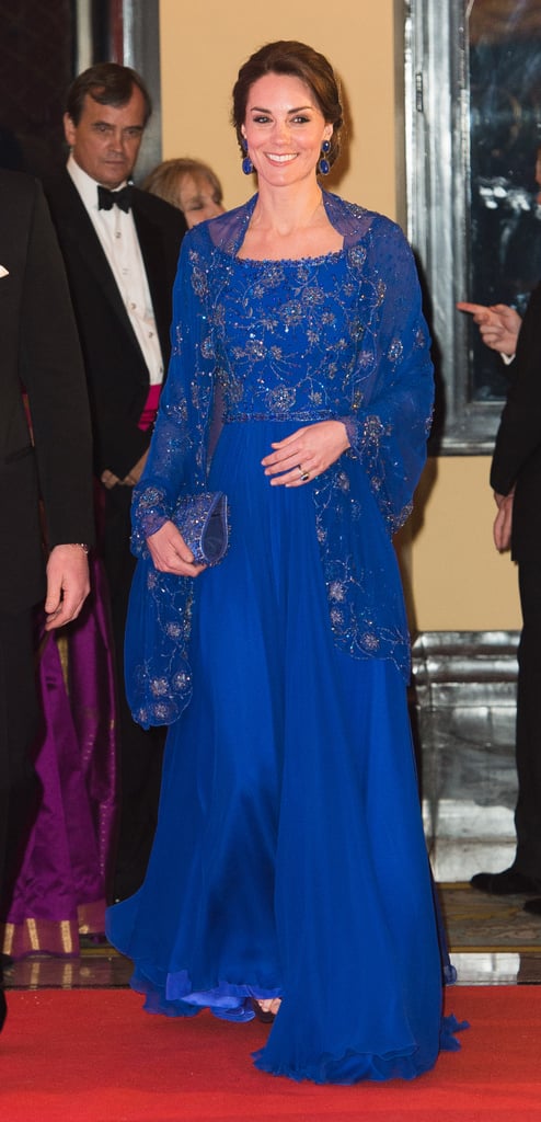 Kate Middleton in Jenny Packham Dress at Mumbai Gala