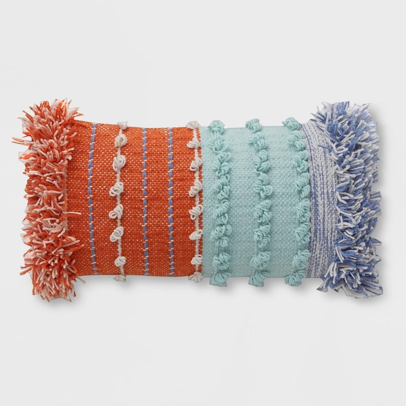 Lumbar Chunky Woven Outdoor Pillow