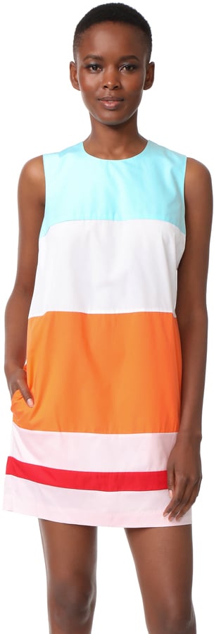 MDS Stripes Colorblock Shift Dress