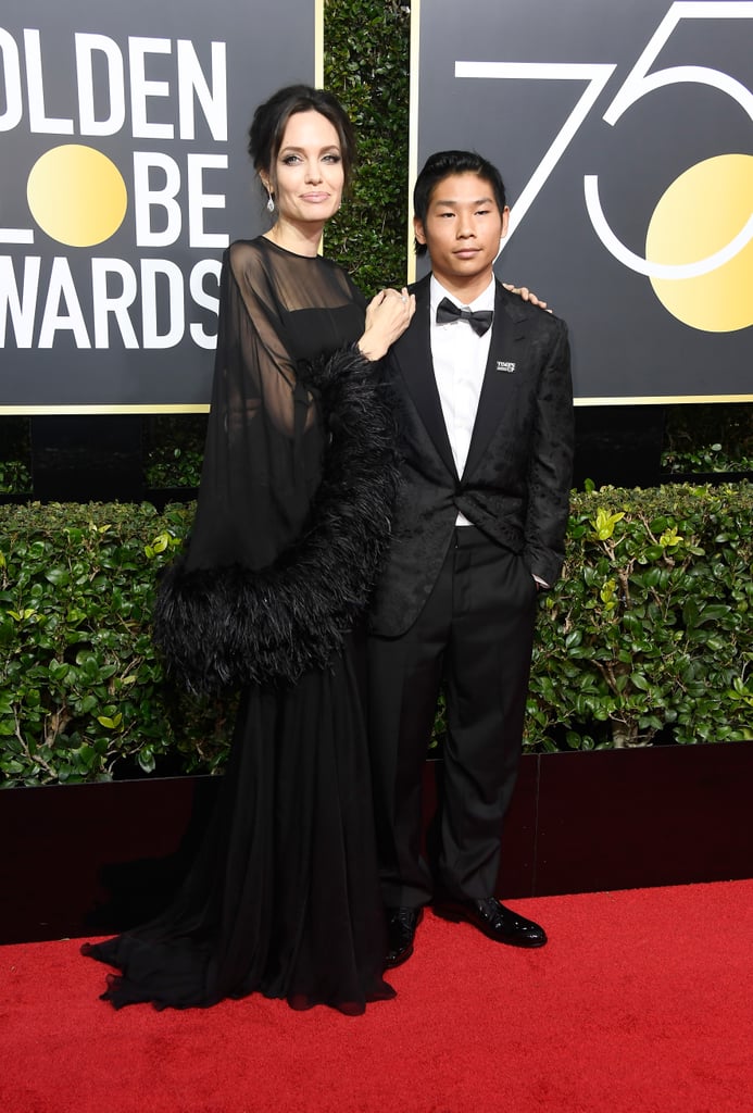 Angelina Jolie and Son Pax at the 2018 Golden Globes