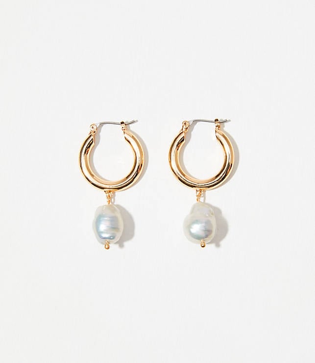 Loft Pearlized Hoop Earrings