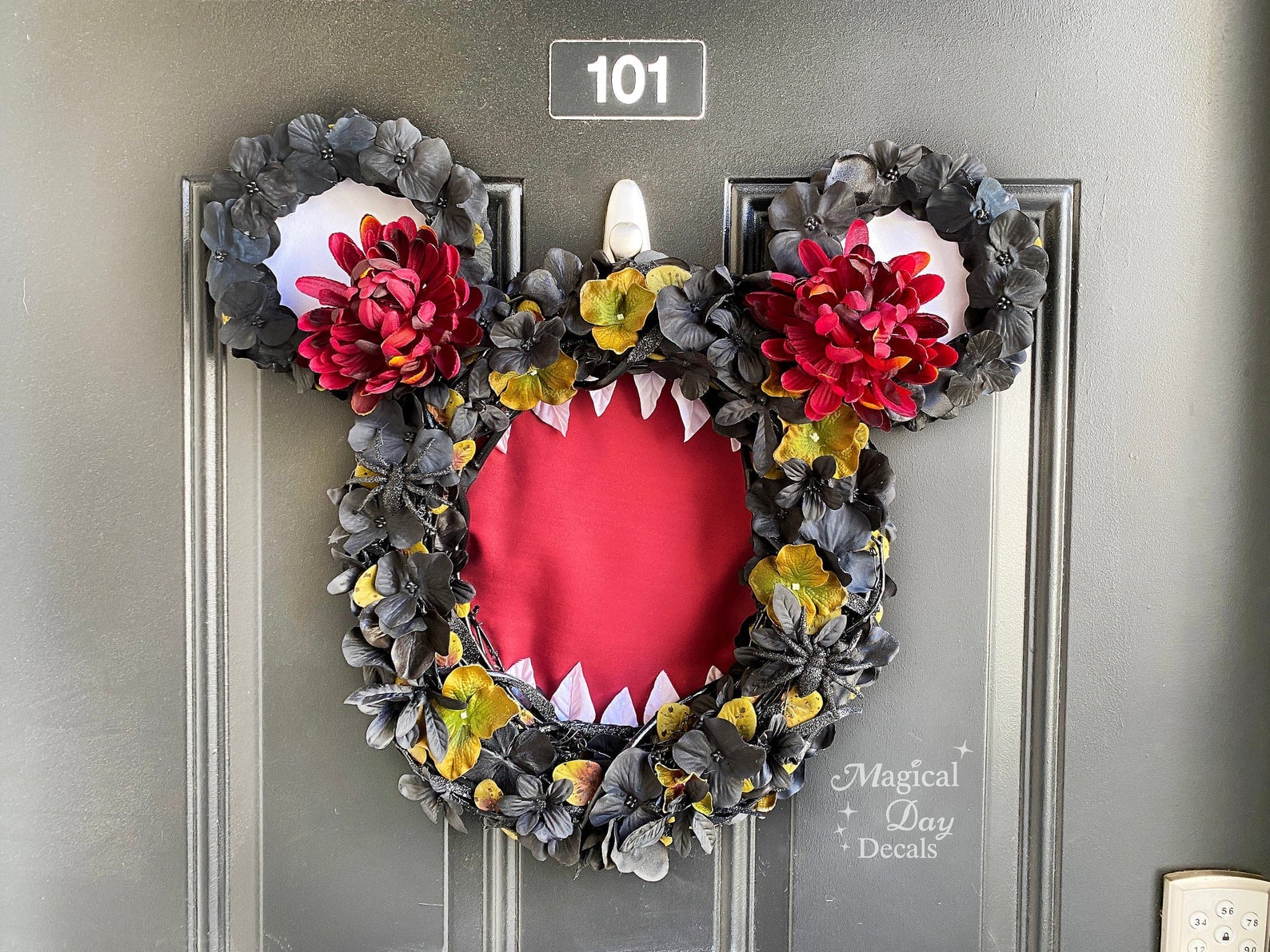 Mickey Mouse Halloween Wreath 2022 Disney Halloween Wreaths That Are Both Spooky And Cute Popsugar Home