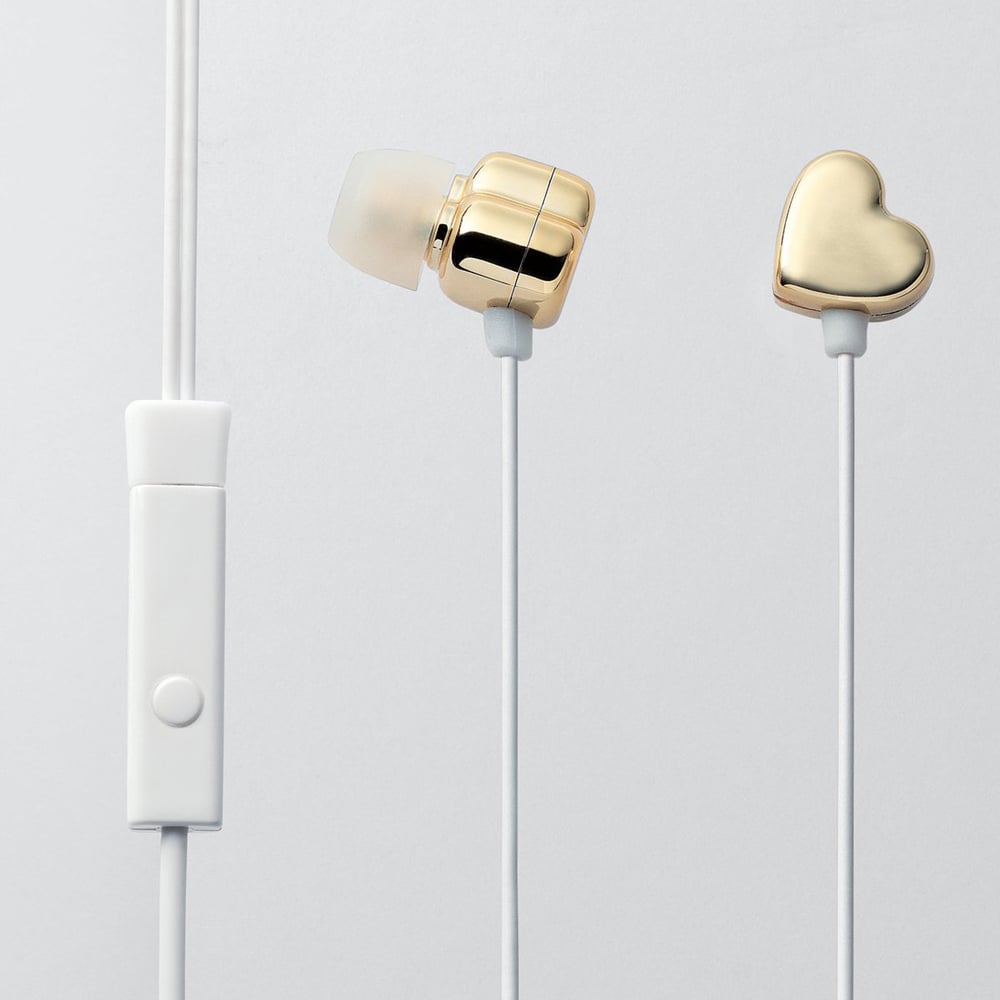 One for her, one for you. How great are these gold heart-shaped earbuds ($50), which are also available in other colors?