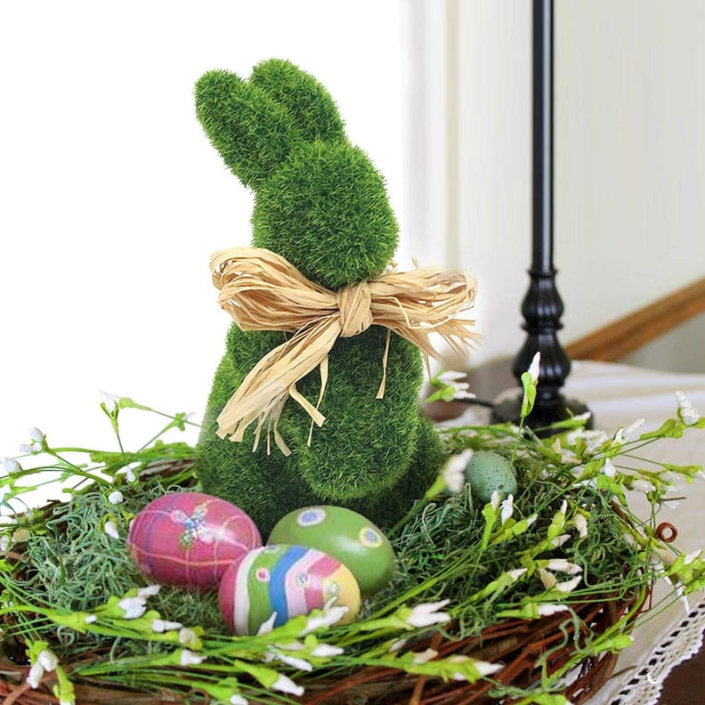 Cute Greenery: Faux Moss Easter Bunny Garden Statue