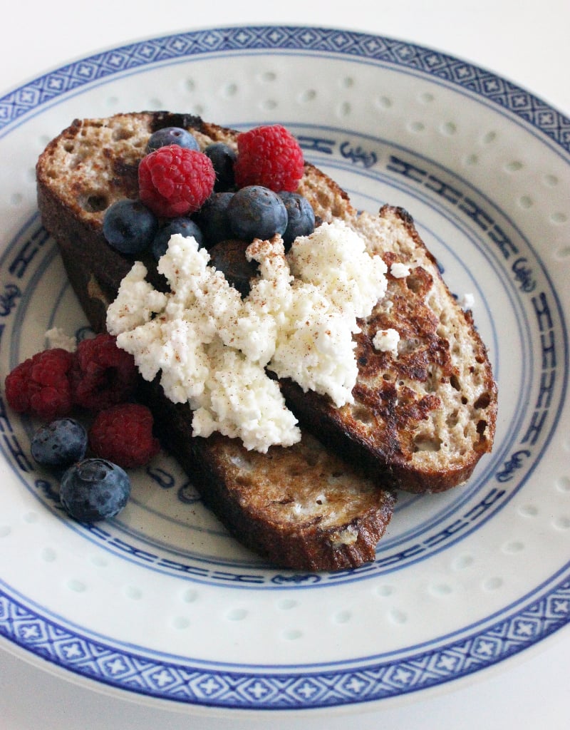 Lightened-Up French Toast With Ricotta and Berries