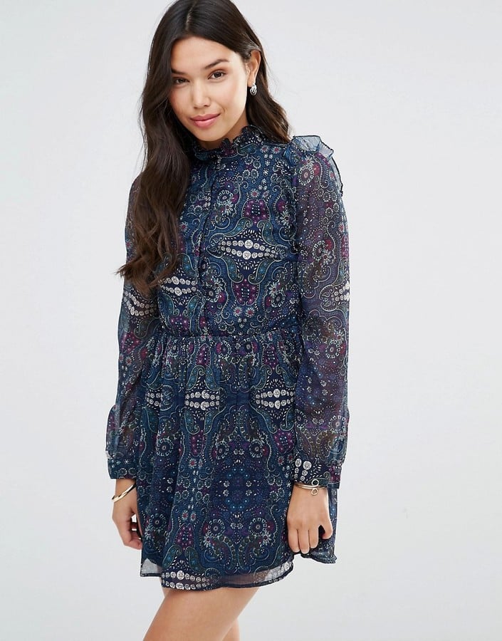Millie Mackintosh Ruffle Long Sleeve Dress In Paisley ($65, originally $122)