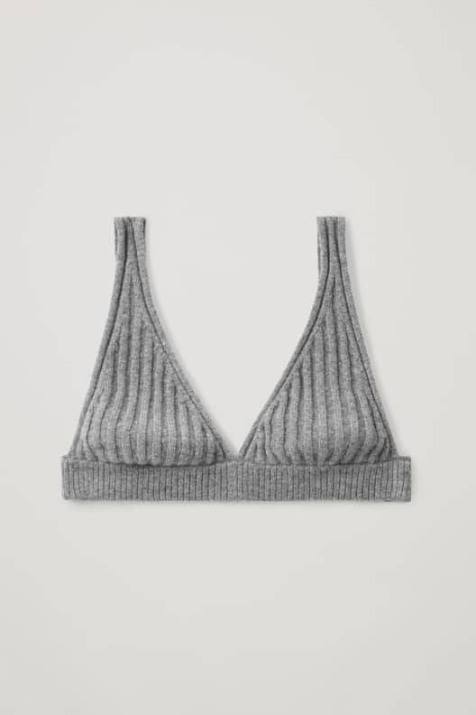 Skims Cotton Plunge Bralette, Kristen Stewart Wore a Relaxed Knit Bra on a  Talk Show, Because WFH Fashion Rules
