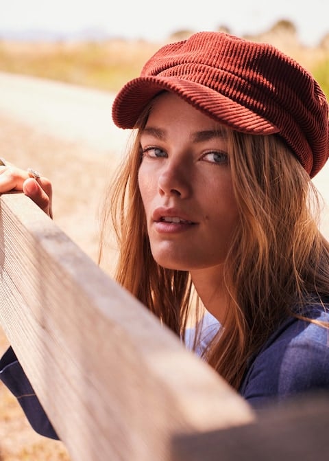 Mango Corduroy Nautical Cap