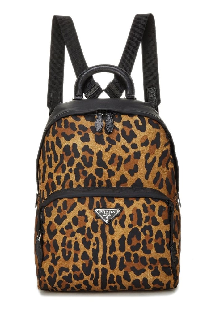 Prada Leopard Print Tessuto Nylon Backpack