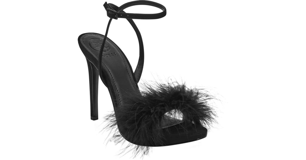 heels with feathers on them