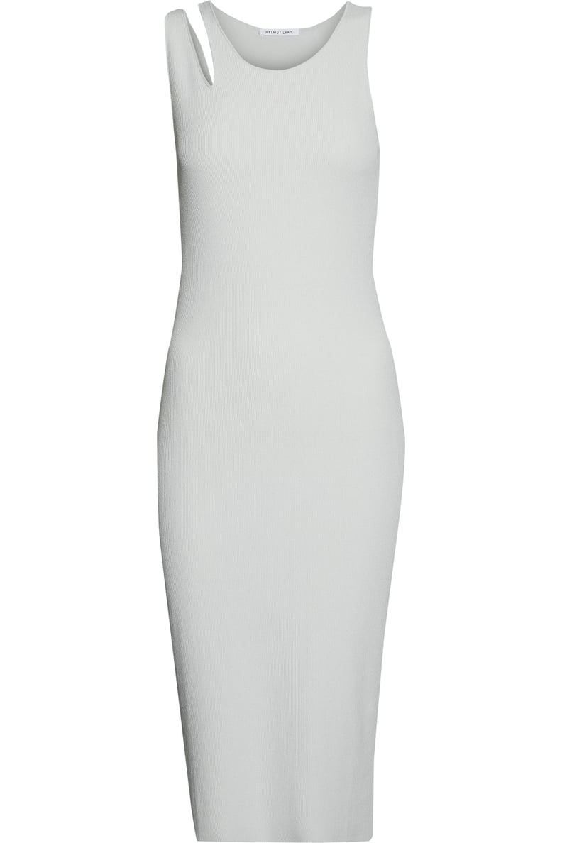 Helmut Lang Cutout Ribbed-Knit Dress