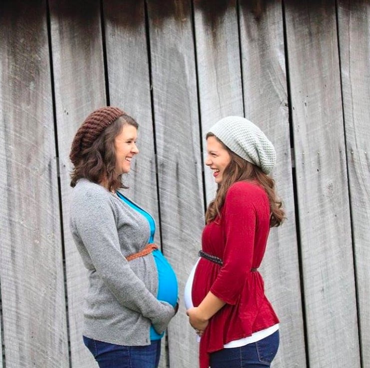 We can't deal with how cute these two matching mamas-to-be are!
