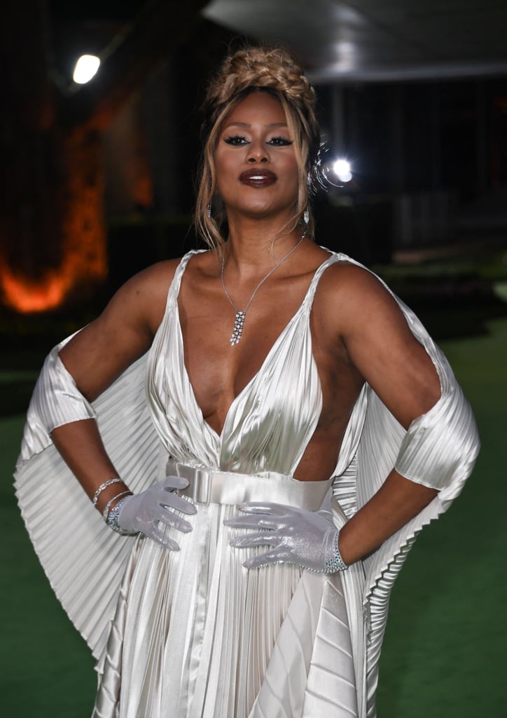 Laverne Cox Wears Silver Pleated Gown to Academy Museum Gala
