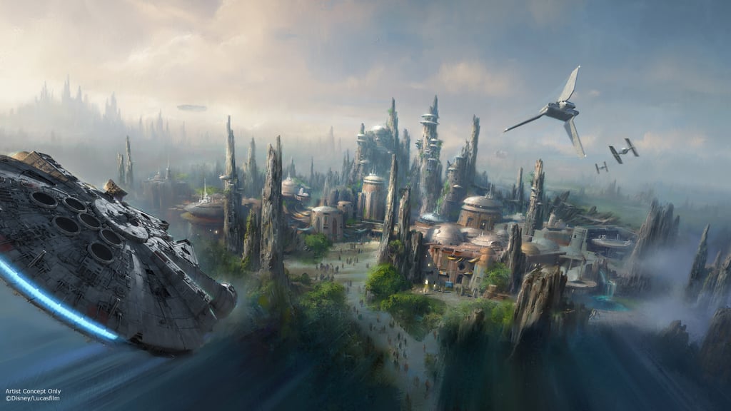 A concept drawing of Star Wars: Galaxy's Edge.