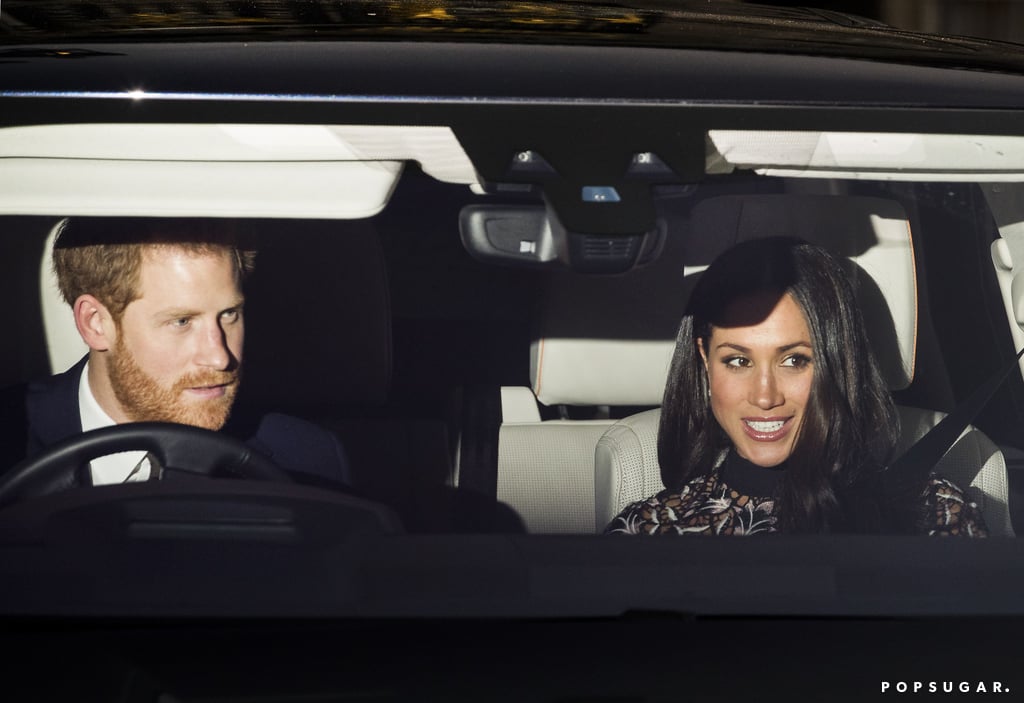 Prince Harry and Meghan Markle got a head start on their holiday festivities when they attended Queen Elizabeth II's annual Christmas lunch at Buckingham Palace on Wednesday. The couple, who are set to tie the knot in May 2018, were joined by more than 50 members of the British royal family, including Kate Middleton, Prince William, Princess Charlotte, Prince George, Prince Charles, and Camilla, Duchess of Cornwall. Harry was spotted driving a blue Land Rover Discovery in a black suit, while Meghan sat in the passenger seat and looked gorgeous in a lace dress and shiny lip gloss. 

    Related:

            
            
                                    
                            

            2017: The Year We Got a Closer Look at Prince Harry and Meghan Markle&apos;s Whirlwind Romance
        
    
In addition to being the queen's annual luncheon, the event is particularly special for Meghan as it is believed to be the first time she is meeting a large part of the extended royal family. The former Suits actress is also expected to attend all of the queen's upcoming holiday events at Sandringham Estate, which is a big deal given that Meghan will be the first royal fiancée to spend Christmas with the royal family. The holidays truly are the most wonderful time of the year.