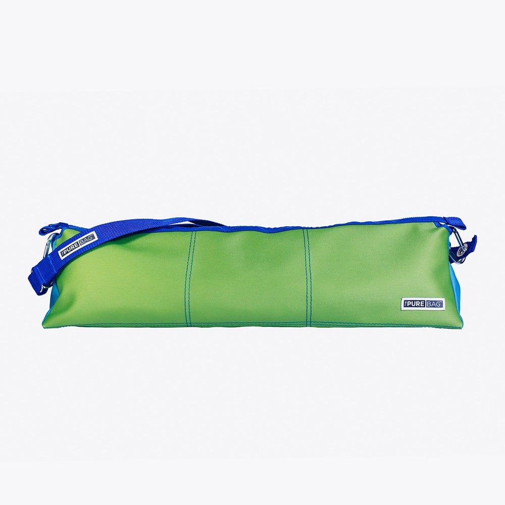 Yoga Mat Carry Bag Sea Green Bright Embroidered Silk Synthetic Beautiful 