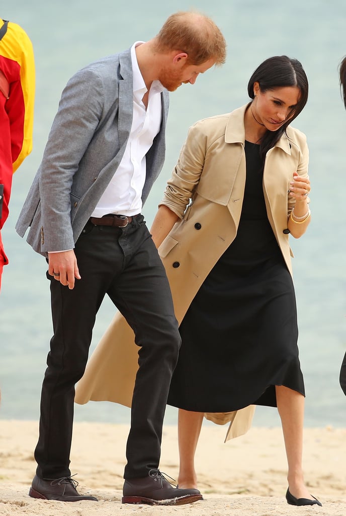 Meghan Markle Black Club Monaco Dress on the Beach 2018