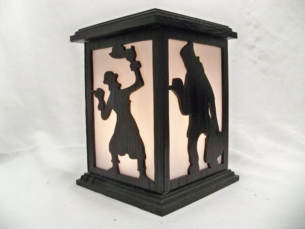 The Haunted Mansion Ghost Wood Lantern