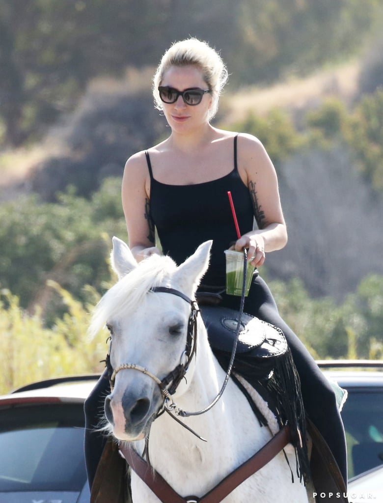 Lady Gaga Riding Her Horse in Malibu May 2016