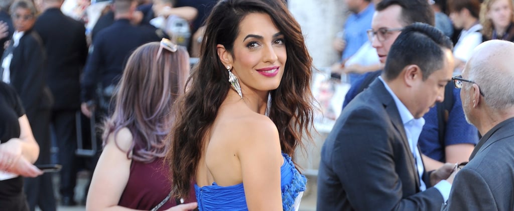 Amal Clooney's Blue Dress at the Suburbicon Premiere