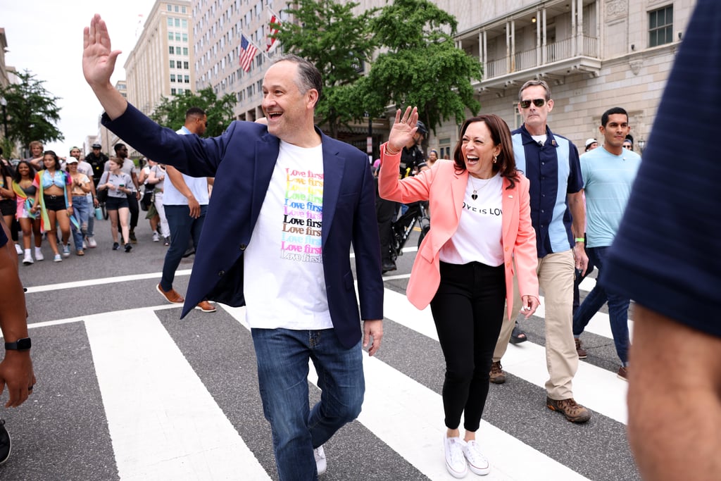 Kamala Harris and Doug Emhoff at 2021 Pride Parade Photos