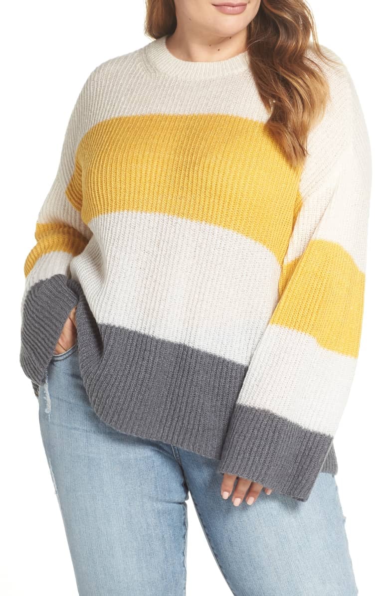 BP. Stripe Pullover Curvy Girls We Found 22 Cosy Sweaters Worth