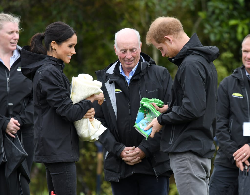 Prince Harry and Meghan Markle Toss Rainboots in New Zealand Prince Harry and Meghan Markle Toss Rainboots in New Zealand