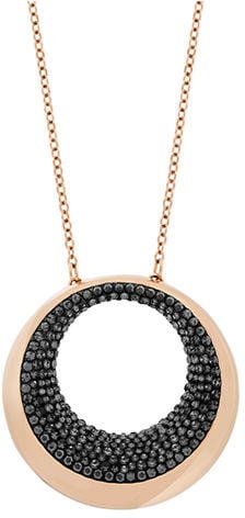 Swarovski Pebble Rose Goldtone and Crystal Pendant Necklace ($149)