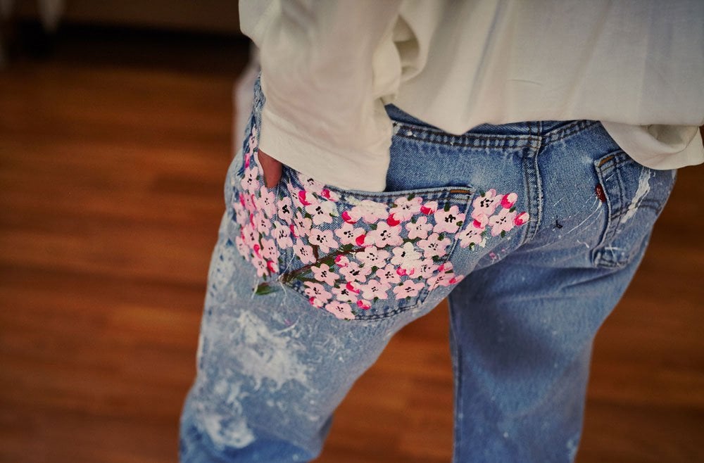 Rialto Cherry Blossoms Boyfriend Jeans ($495)