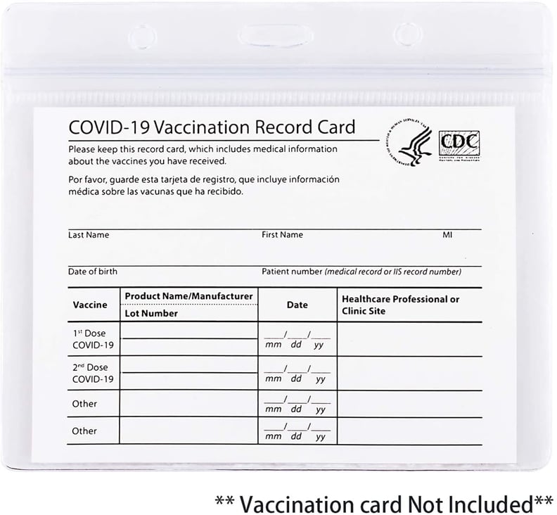 Mljsh Clear Vaccination Card Protectors