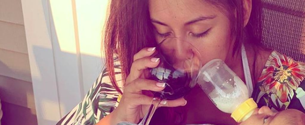 Snooki Drinks Wine While Bottle Feeding Son