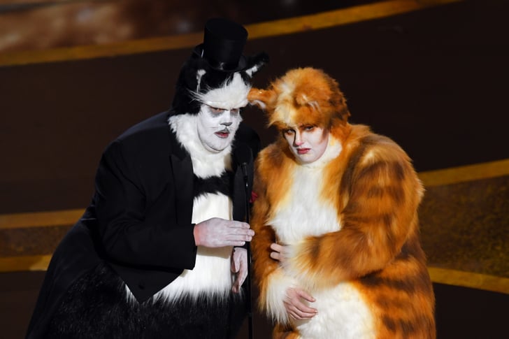 James Corden And Rebel Wilson Dressed As Cats At Oscars 2020 Popsugar Entertainment