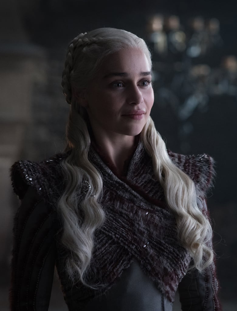 On Dany's wardrobe being different in Winterfell: "Michele Clapton, our unbelievably talented costume designer, really takes each character's journey and reflects that in the clothing. Every single piece that I put on made sense for the scene that I was in, and made sense with the place that the character's in at that time. There's a real throughline for this particular season, there's a real arc and I feel like fans, like hardcore fans, will clock what's happening within the reflection of the clothing. There's definitely a story to tell there."