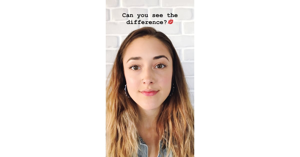 The bottom lip has the balm (top lip does not). | Winky ...