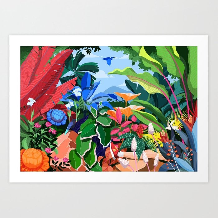 "Jungle Nap" Art Print by Neelelu