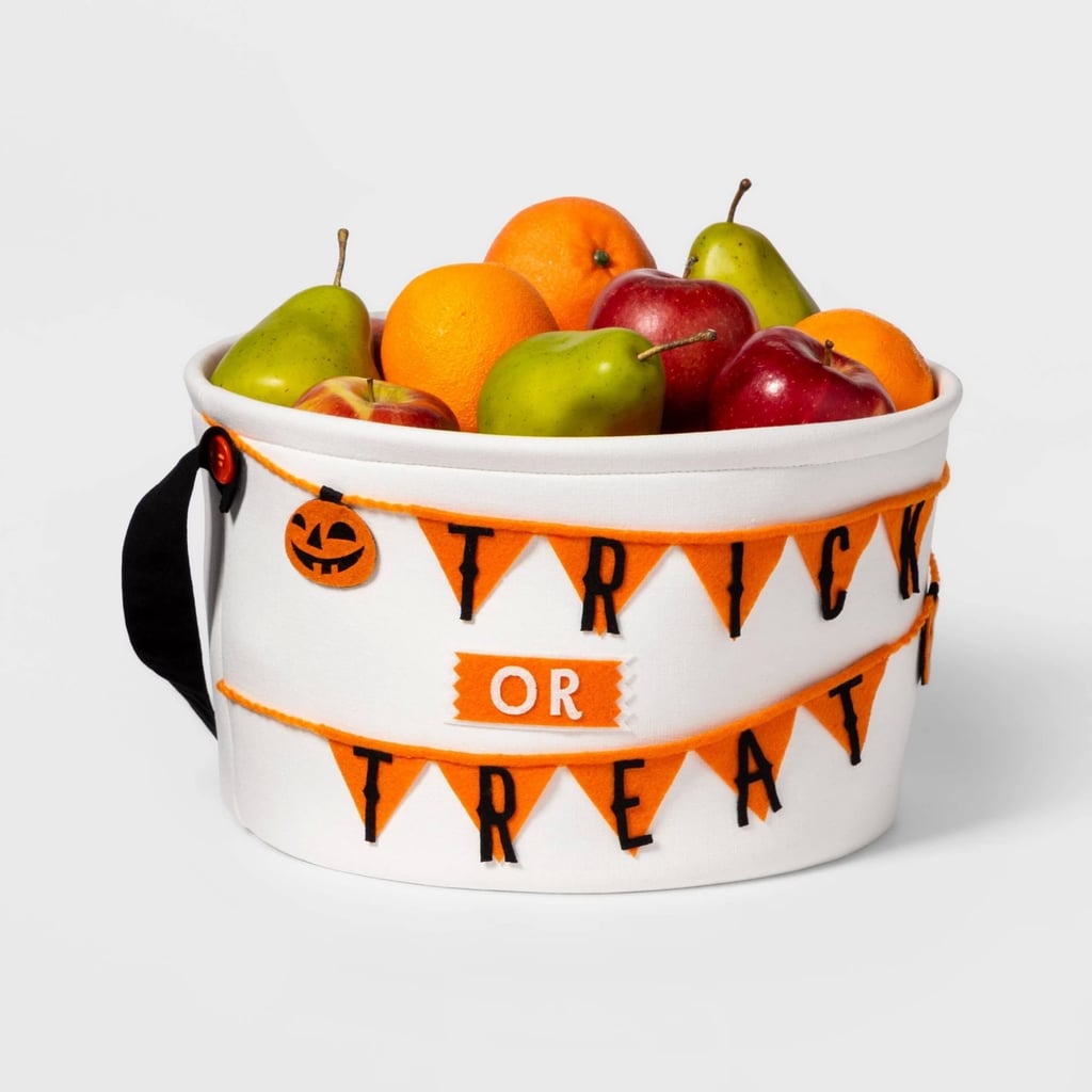 Treat or Trick Fabric Halloween Candy Basket