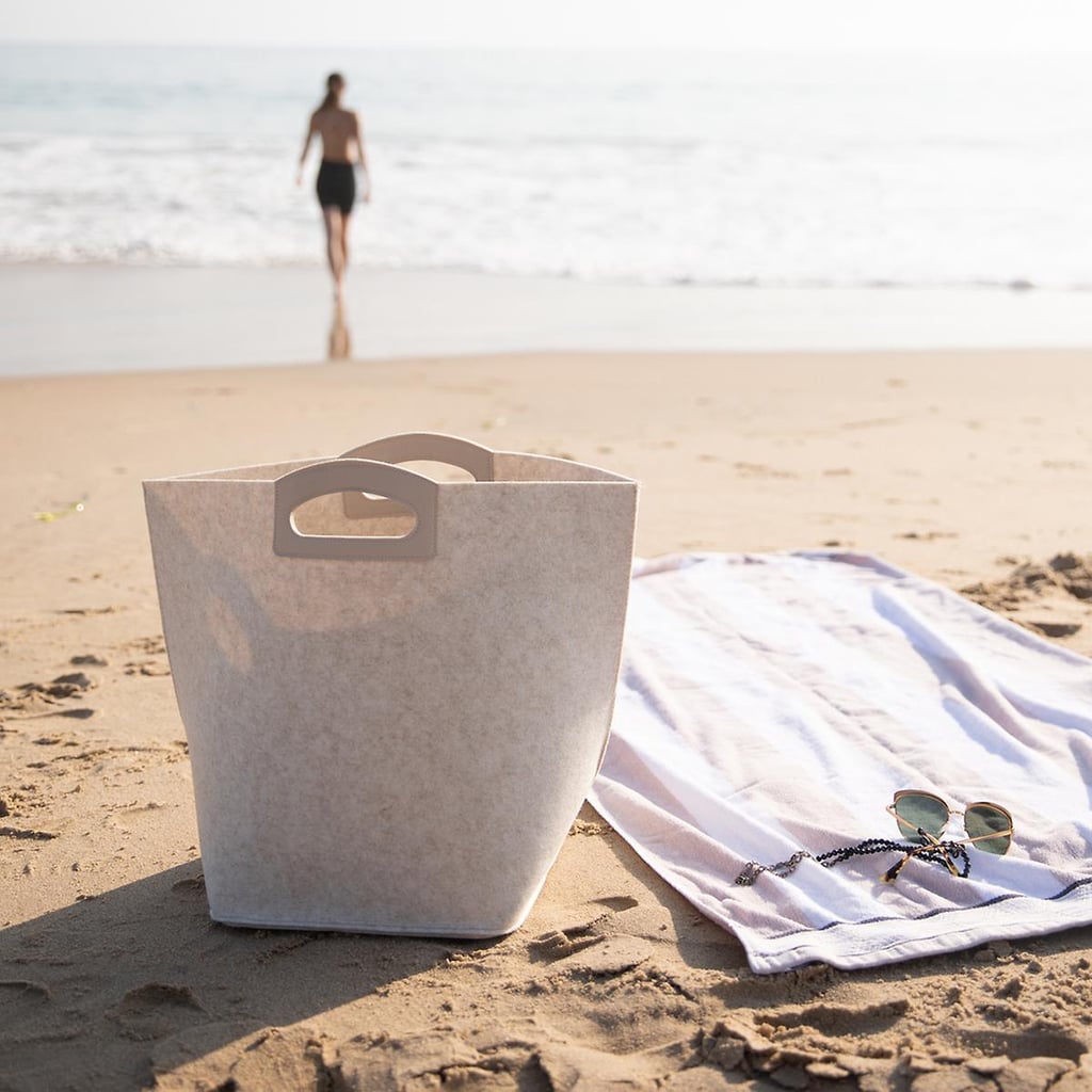 A Vegan Felt Bin: SortJoy Stone Handle Bin