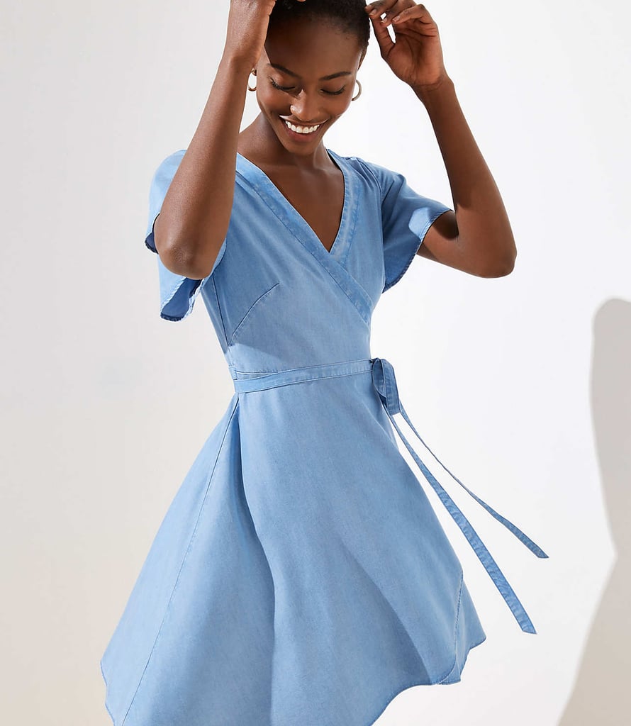 Loft Chambray Wrap Dress | Best Dresses For Petites | POPSUGAR Fashion UK  Photo 2