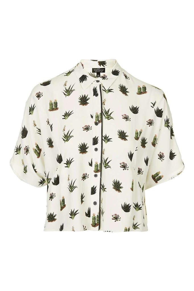 Topshop cactus pyjama style blouse ($52)