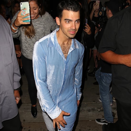 Joe Jonas Is a '70s Dream in a Blue Velvet Suit and Vans