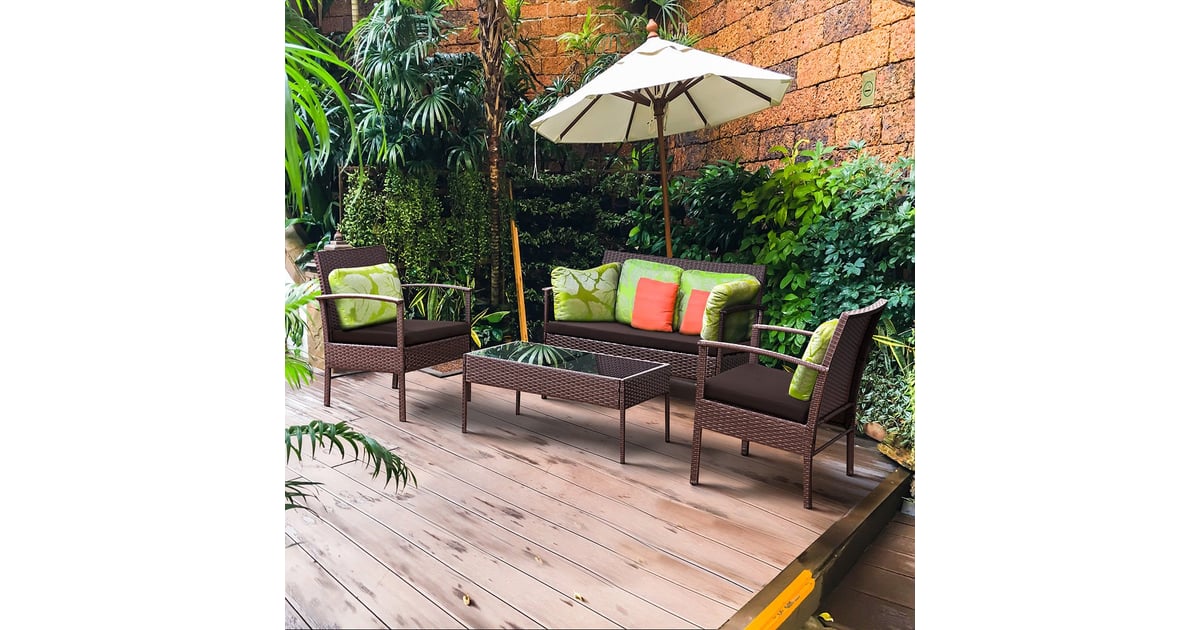 Costway 4 Pcs Patio Rattan Wicker Furniture Set Best Furniture On Sale At Walmart Popsugar Home Australia Photo 14
