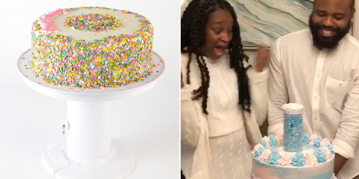 This Popping Cake Stand Lets You Hide a Gift Inside a Cake