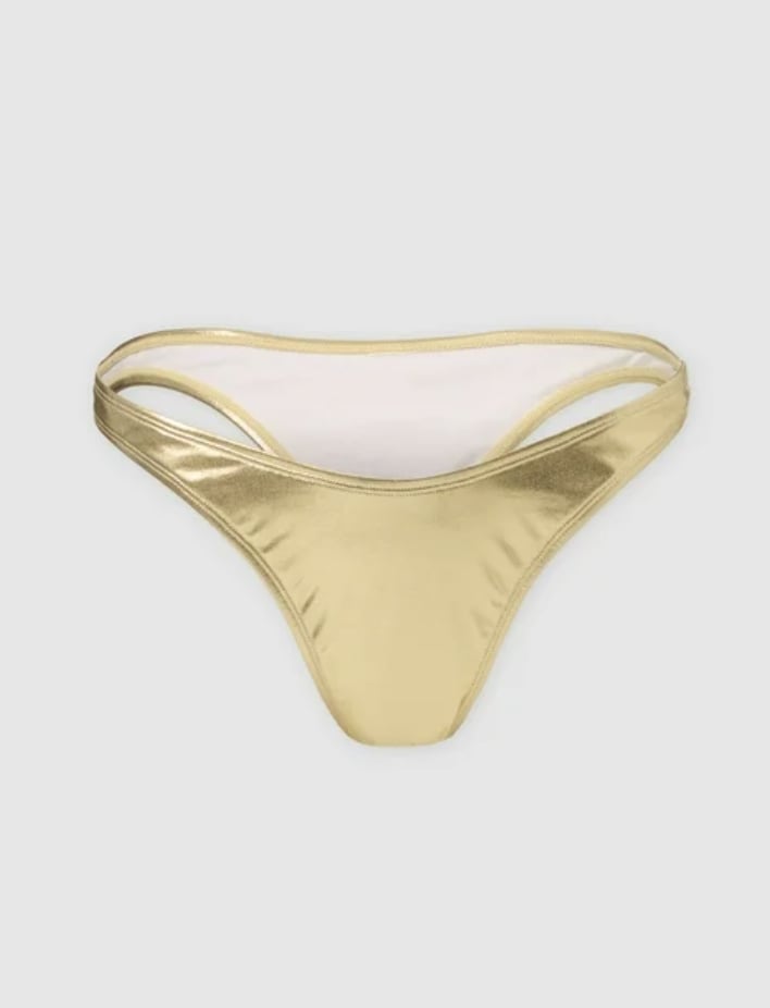Hot Girl Summer by Megan Thee Stallion Dipped in Gold Bikini Bottom