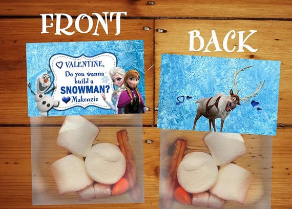 Frozen candy bag toppers