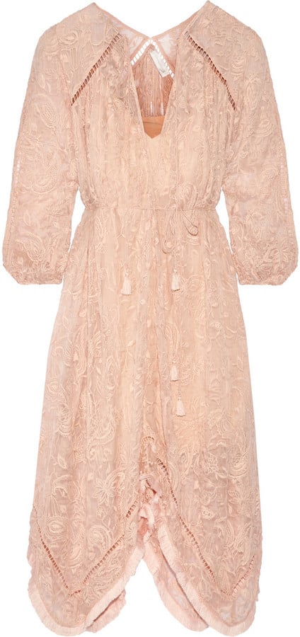 Zimmermann Henna Asymmetric Embroidered Silk Dress ($850)