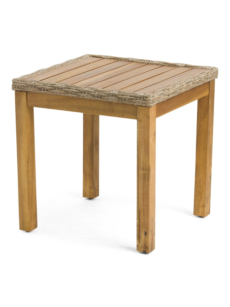 Indoor Outdoor Wicker Wrapped Accent Table