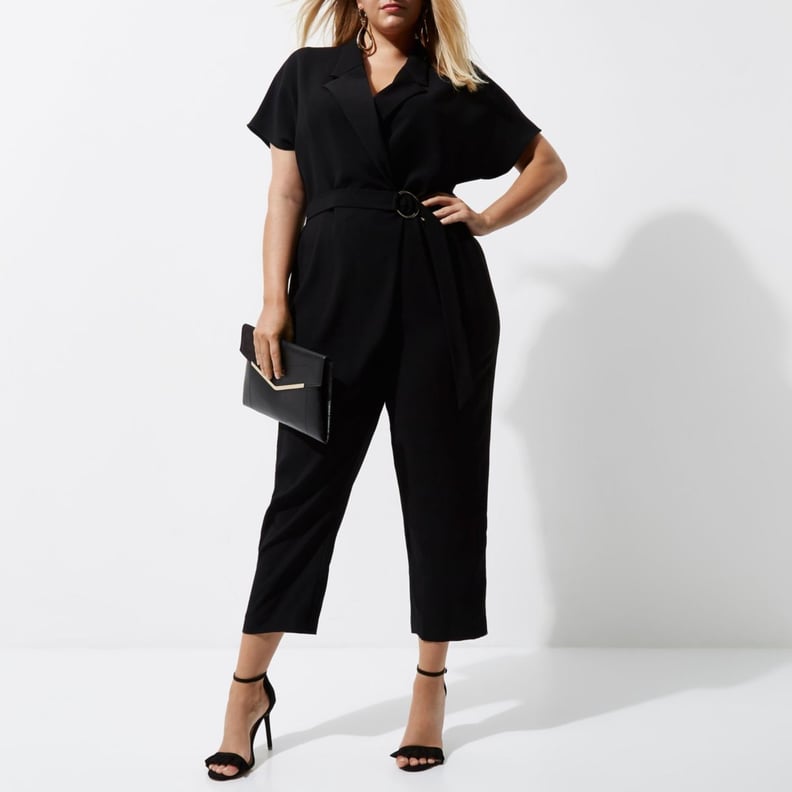 River Island Black Tuxedo Jumpsuit